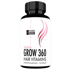 Pharma Grow GROW 360 Hair Vitamins – Suplemento para la Caída y Fortalecimiento del Cabello para Mujeres - Pharma Grow