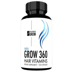 GROW 360 Hair Vitamins Suplemento para la Caída y fortalecimiento del Cabello para Hombres - Pharma Grow Labs. Envíos a todo México.