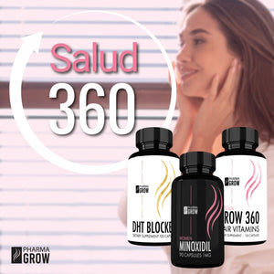 Pharma Grow Kit Minoxidil 1 mg + Hair Vitamins Grow 360 Women + DHT Blocker - Pharma Grow