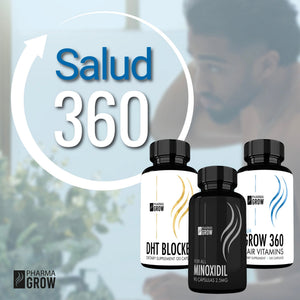 Pharma Grow Kit Minoxidil 2.5 mg + Hair Vitamins Grow 360 Men + DHT Blocker - Pharma Grow