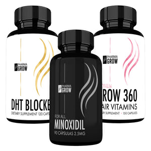 Pharma Grow Kit Minoxidil 2.5 mg + Hair Vitamins Grow 360 Women + DHT Blocker - Pharma Grow