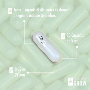 Propiedades - Kit Completo para el Crecimiento y Fortalecimiento del Cabello Minoxidil 5% con Biotina (Solución Tópica) + Minoxidil 2.5% + Biotina 2.5% (90 Cápsulas) - Pharma Grow Labs. Envíos a todo México.