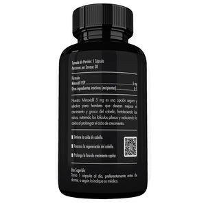 Ingredientes - Pharma Grow Minoxidil Oral 5 mg – 30 Cápsulas | Starter Size - Pharma Grow Labs. Envíos a todo México.
