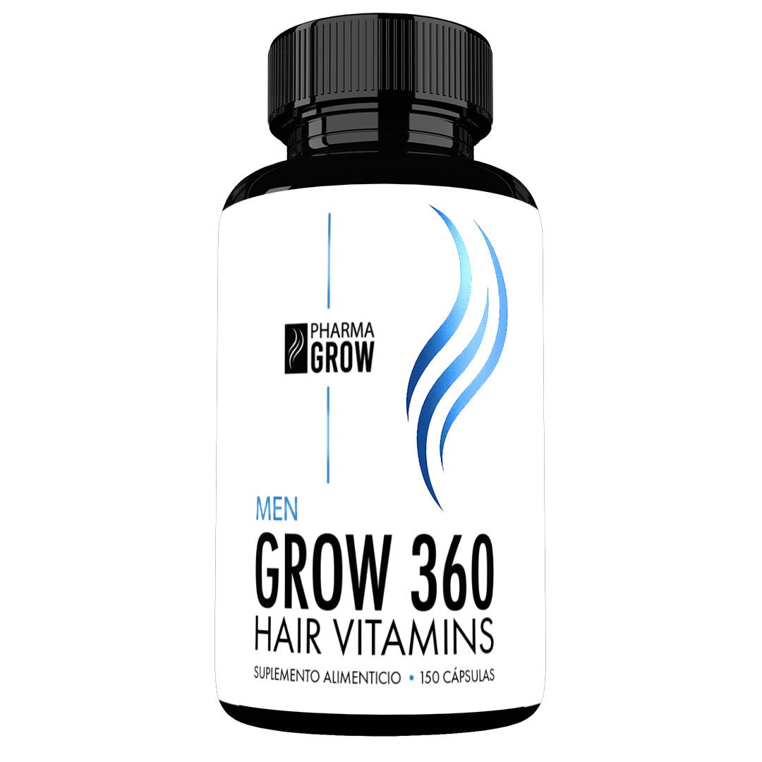 Pharma Grow GROW 360 Hair Vitamins Suplemento para la Caída y fortalecimiento del Cabello para Hombres - Pharma Grow