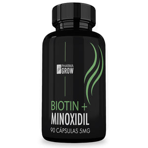 Pharma Grow Minoxidil 2.5 mg + Biotina 2.5 mg Oral para el Crecimiento y Fortalecimiento del Cabello