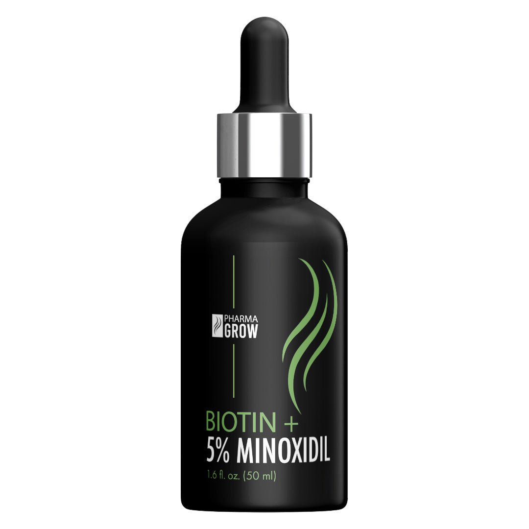 Pharma Grow Minoxidil 5% con Biotina: Solución topica para el Crecimiento del Cabello - Pharma Grow