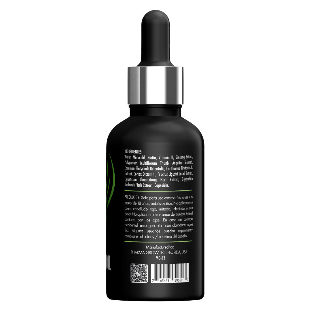Pharma Grow Minoxidil 5% con Biotina: Solución topica para el Crecimiento del Cabello - Pharma Grow