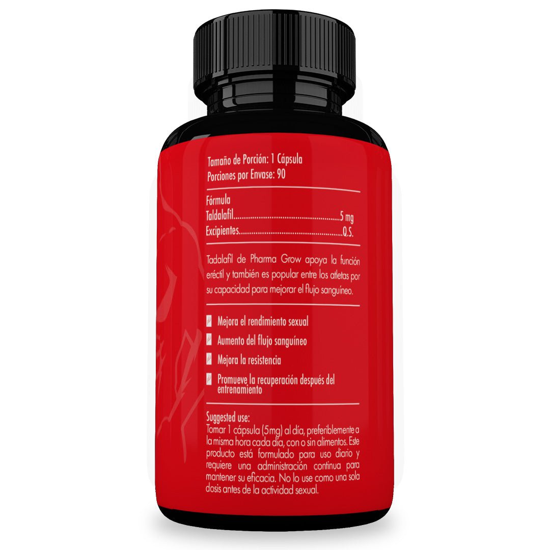 Pharma Grow Tadalafil 5 mg con 90 cápsulas de Cialis genérico - Pharma Grow