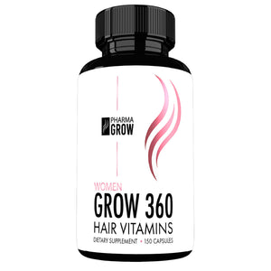 Pharma Grow GROW 360 Hair Vitamins – Suplemento para la Caída y Fortalecimiento del Cabello para Mujeres - Pharma Grow