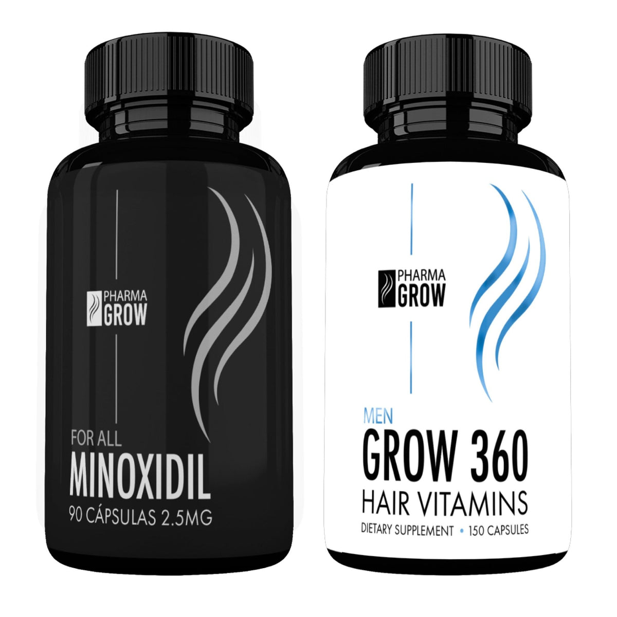 Pharma Grow Kit Minoxidil 2.5 mg + Hair Vitamins Grow 360 Men - Pharma Grow