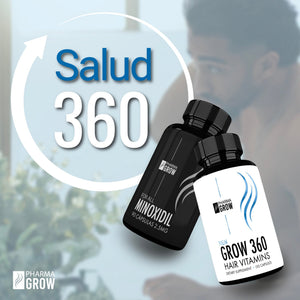 Pharma Grow Kit Minoxidil 2.5 mg + Hair Vitamins Grow 360 Men - Pharma Grow
