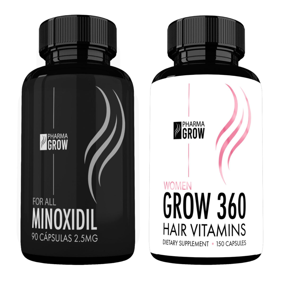 Pharma Grow Kit Minoxidil 2.5 mg + Hair Vitamins Grow 360 Women - Pharma Grow