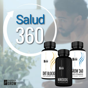 Pharma Grow Kit Minoxidil 5 mg + Hair Vitamins Grow 360 Men + DHT Blocker - Pharma Grow
