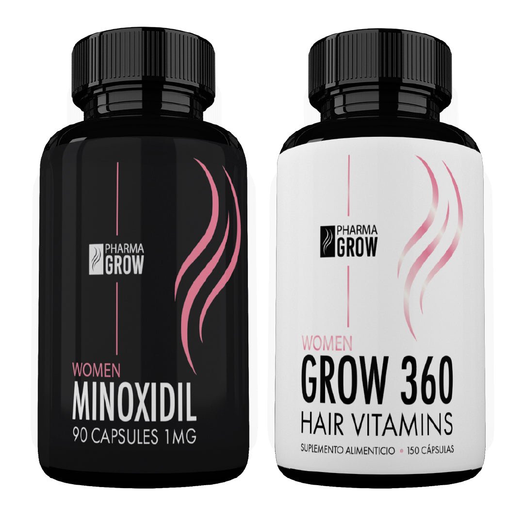 Pharma Grow Kit Minoxidil 1 mg + Hair Vitamins Grow 360 Women - Pharma Grow