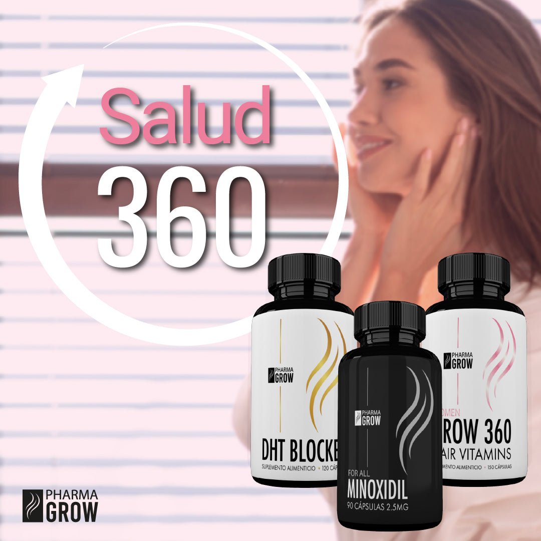 Pharma Grow Kit Minoxidil 2.5 mg + Hair Vitamins Grow 360 Women + DHT Blocker - Pharma Grow