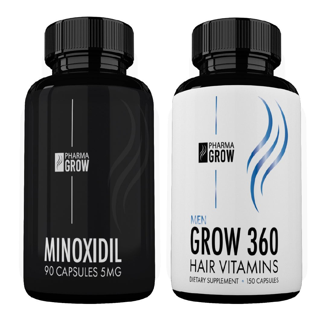 Pharma Grow Kit Minoxidil 5 mg + Hair Vitamins Grow 360 Men - Pharma Grow