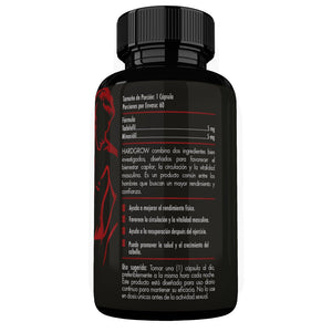 Ingredientes - HardGrow Tadalafil + Minoxidil, Vitalidad, Rendimiento y Crecimiento Capilar para Hombres - Pharma Grow Labs. Envíos a todo México.