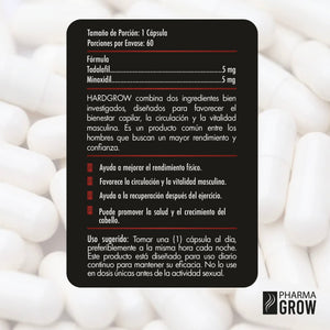 Pharma Grow HardGrow Tadalafil + Minoxidil, Vitalidad, Rendimiento y Crecimiento Capilar para Hombres - Pharma Grow