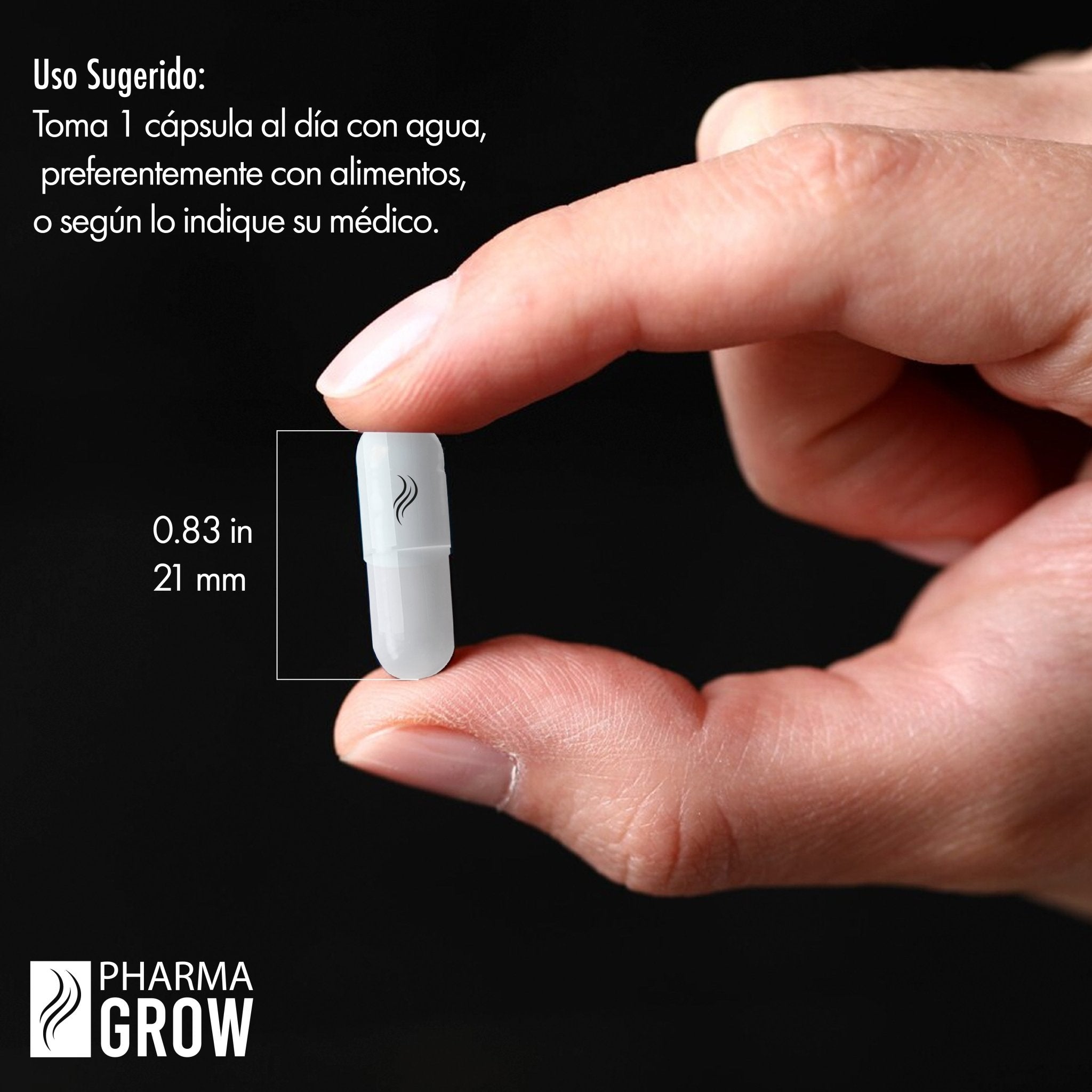 Consumo sugerido - Minoxidil 5 mg Oral para el Crecimiento y fortalecimiento de Cabello para Hombre - Pharma Grow Labs. Envíos a todo México.