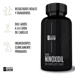 Beneficios - Pharma Grow Minoxidil Oral 5 mg – 30 Cápsulas | Starter Size - Pharma Grow Labs. Envíos a todo México.