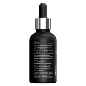 Información - Minoxidil 5% con Biotina: Solución topica para el Crecimiento del Cabello - Pharma Grow Labs. Envíos a todo México.
