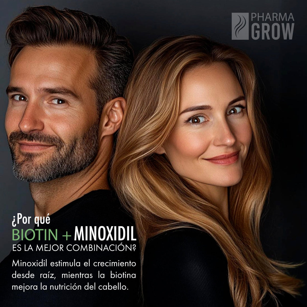 Pharma Grow Minoxidil 2.5 mg + Biotina 2.5 mg Oral para el Crecimiento y Fortalecimiento del Cabello - Pharma Grow