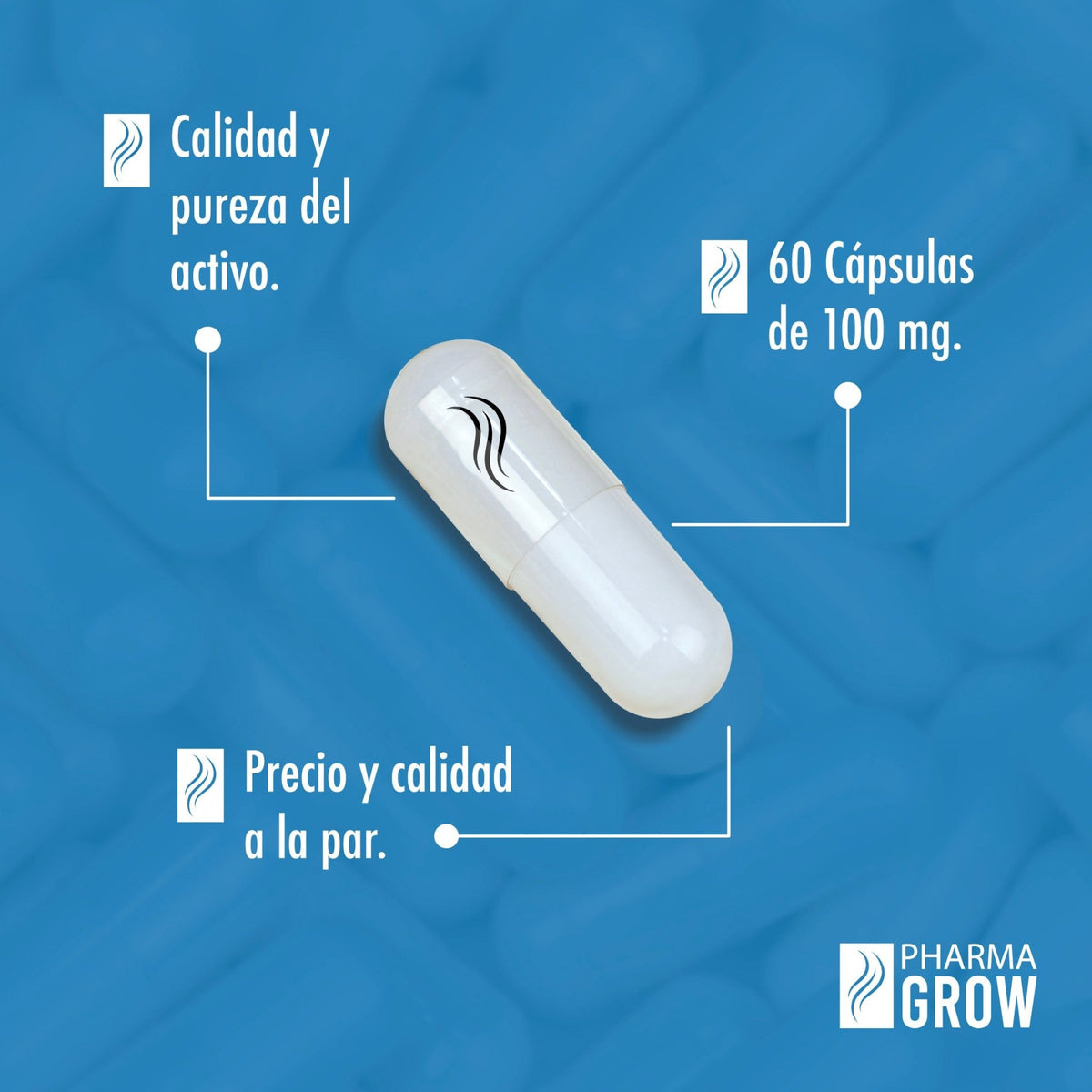 Pharma Grow® Sildenafil 100 mg con 60 Cápsulas Viagra Genérico - Pharma Grow
