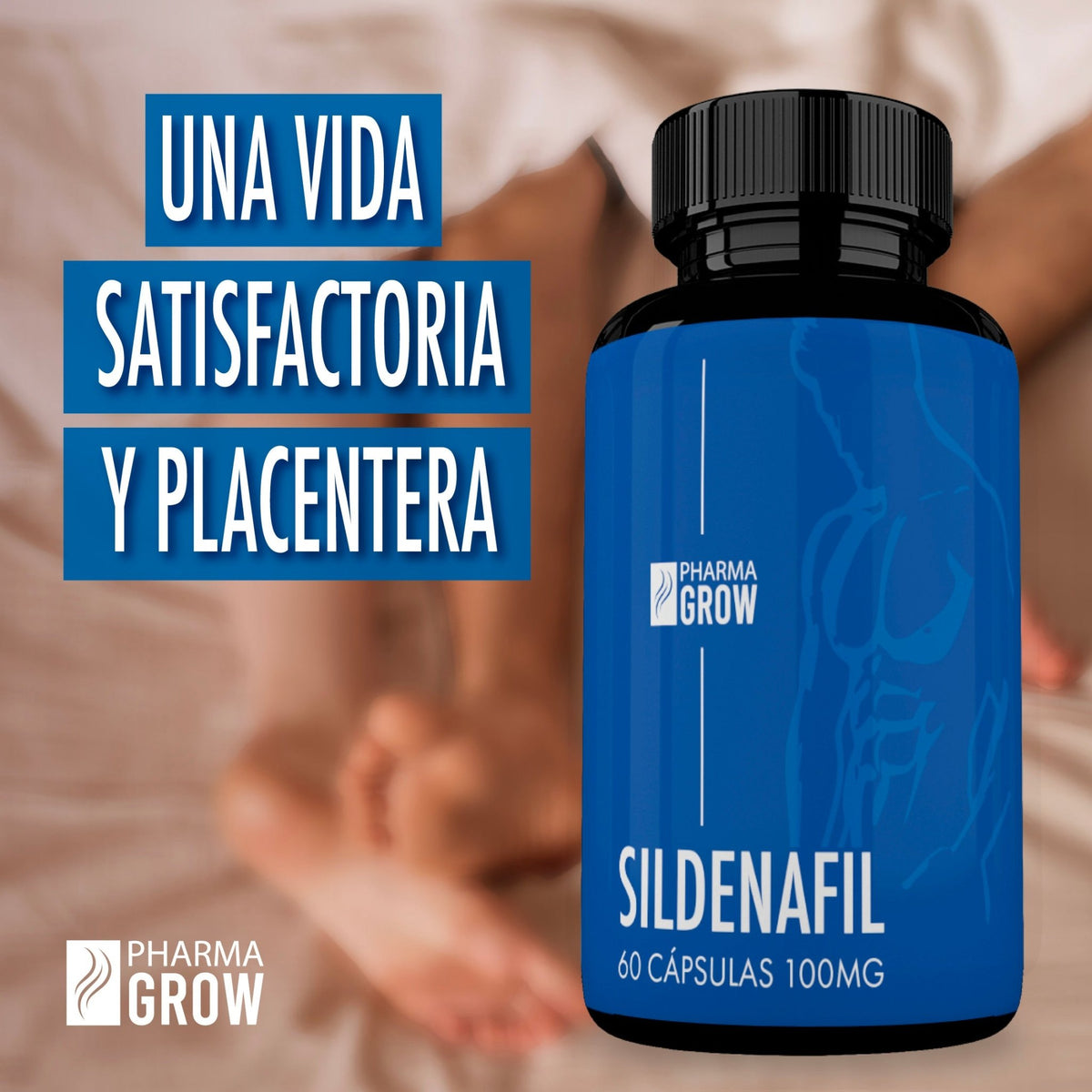 Pharma Grow® Sildenafil 100 mg con 60 Cápsulas Viagra Genérico - Pharma Grow