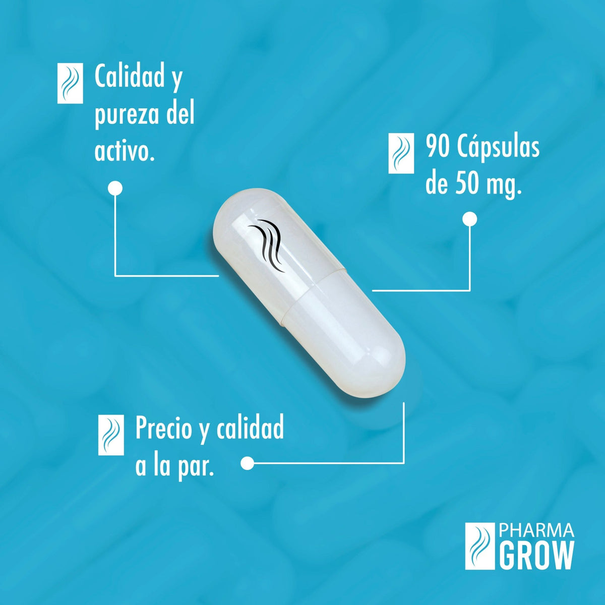 Pharma Grow® Sildenafil 50 mg con 90 Cápsulas Viagra Genérico - Pharma Grow