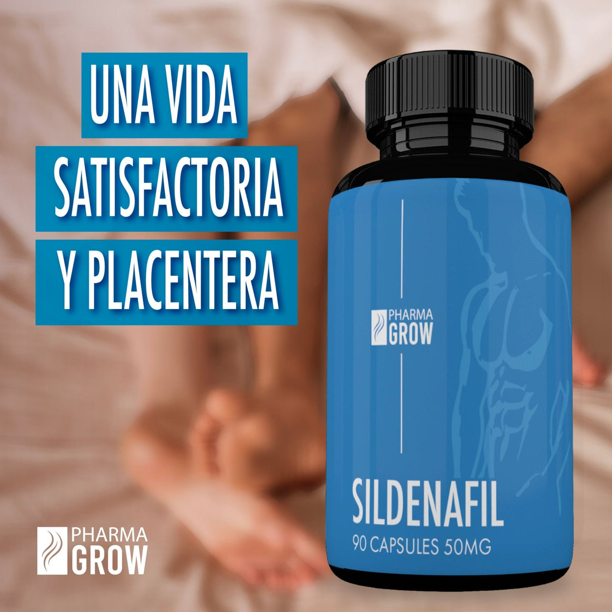 Pharma Grow® Sildenafil 50 mg con 90 Cápsulas Viagra Genérico - Pharma Grow