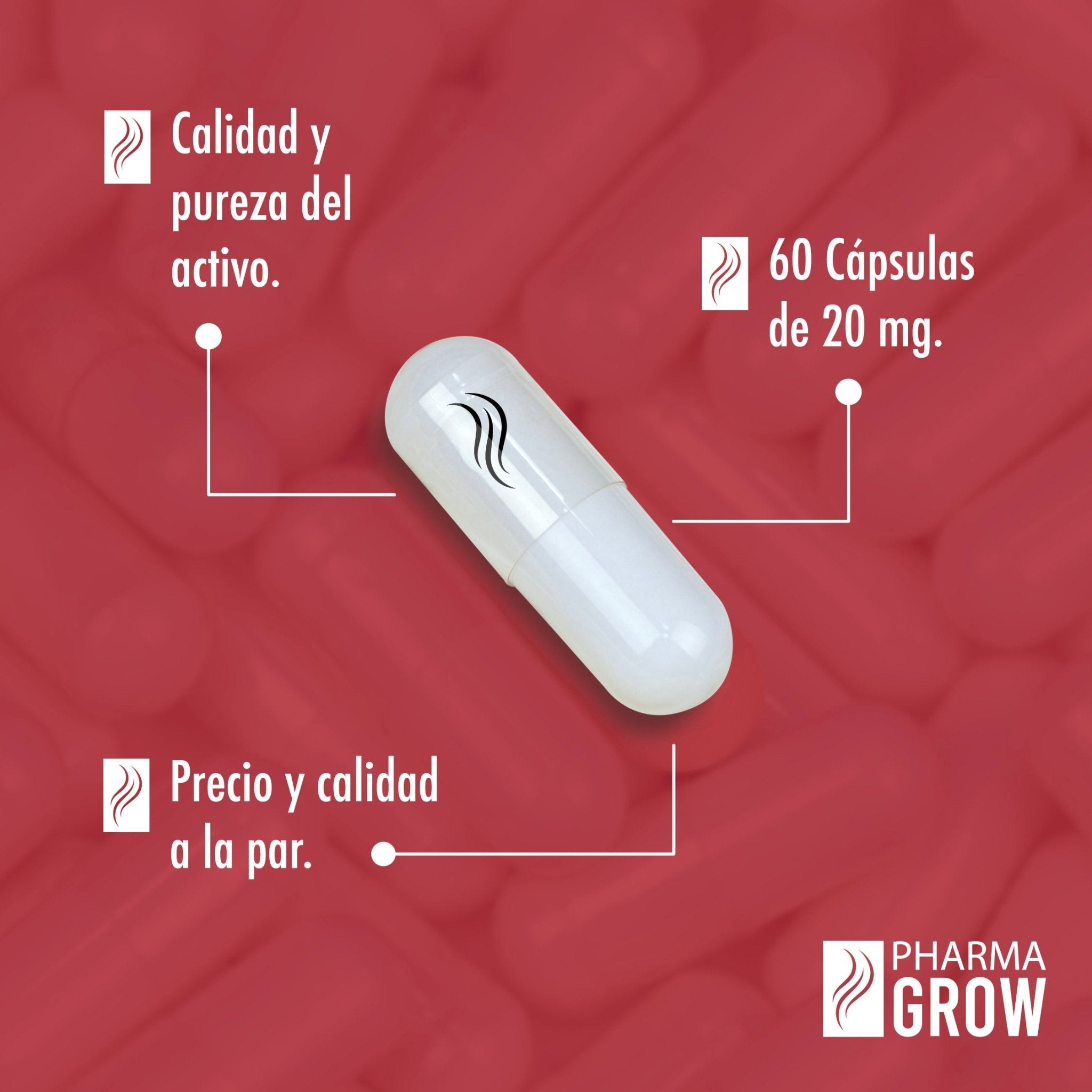 Tadalafil 20 mg con 60 cápsulas de Cialis genérico - Pharma Grow Labs. Envíos a todo México.