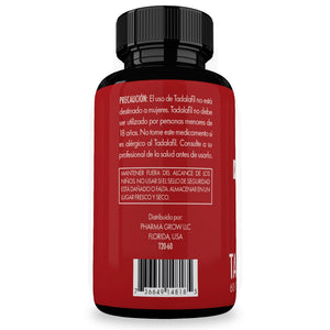 Información - Tadalafil 20 mg con 60 cápsulas de Cialis genérico - Pharma Grow Labs. Envíos a todo México.