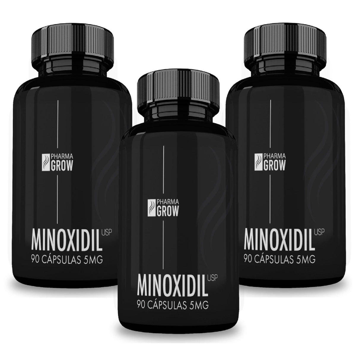 Kit 3 pzs | Pharma Grow Minoxidil 5 mg Oral para el Crecimiento y fortalecimiento de Cabello para Hombre - Pharma Grow